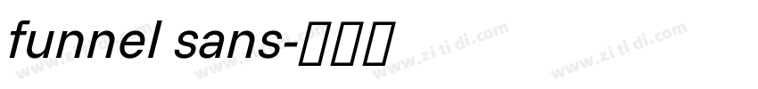 funnel sans字体转换